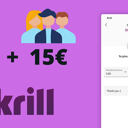 SKRILL: 15€ per Te + 15€ per Ogni Amico