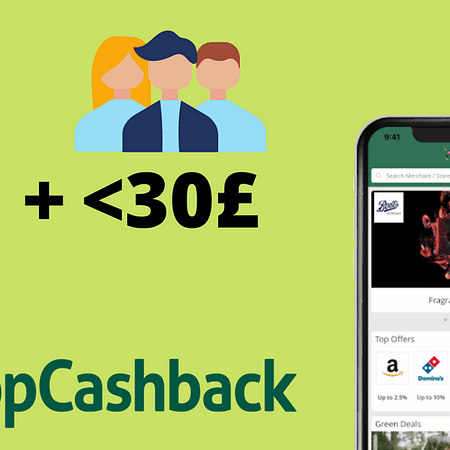 TOPCASHBACK: CashBack + 60£ per Te + 30£ per Ogni Amico