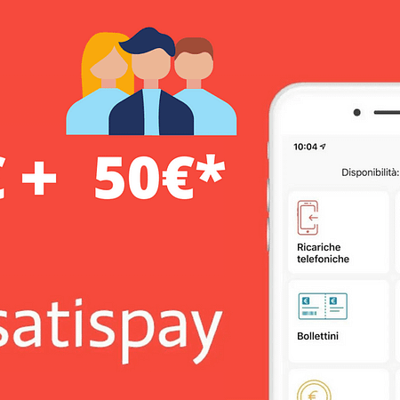SATISPAY: Fino a 30€ per Te + fino a 50€ per Ogni Amico