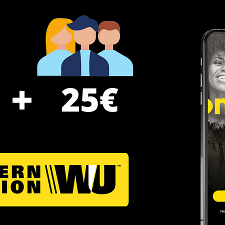WESTERN UNION PLUS: 25€ per Te + 25€ per Ogni Amico