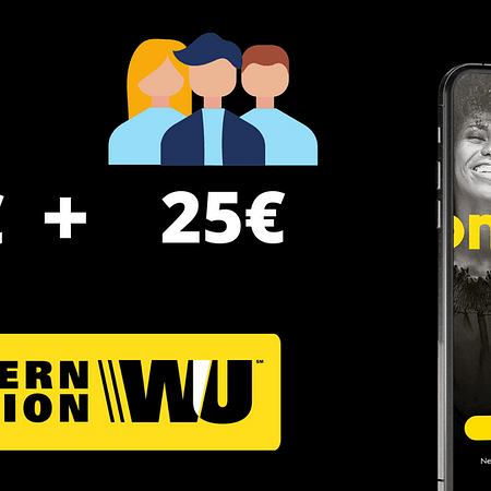 WESTERN UNION PLUS: 12,5€ per Te + 25€ per Ogni Amico